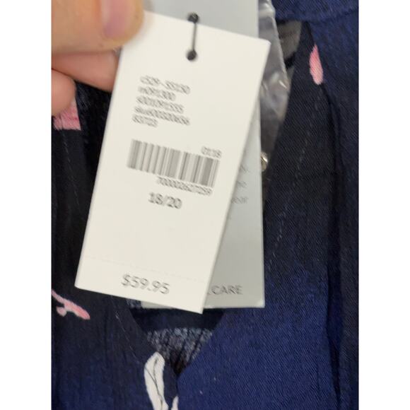 Lane Bryant Blue Floral Trapeze Dress Size 18/20 NWT - Picture 12 of 13